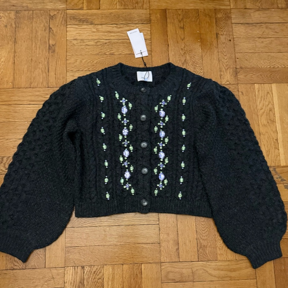 Cinq à Sept
Joelle Embellished Cable Cardigan - Picture 8 of 16